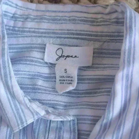Japna Blue and White Button Down Shirt - Picture 2 of 6